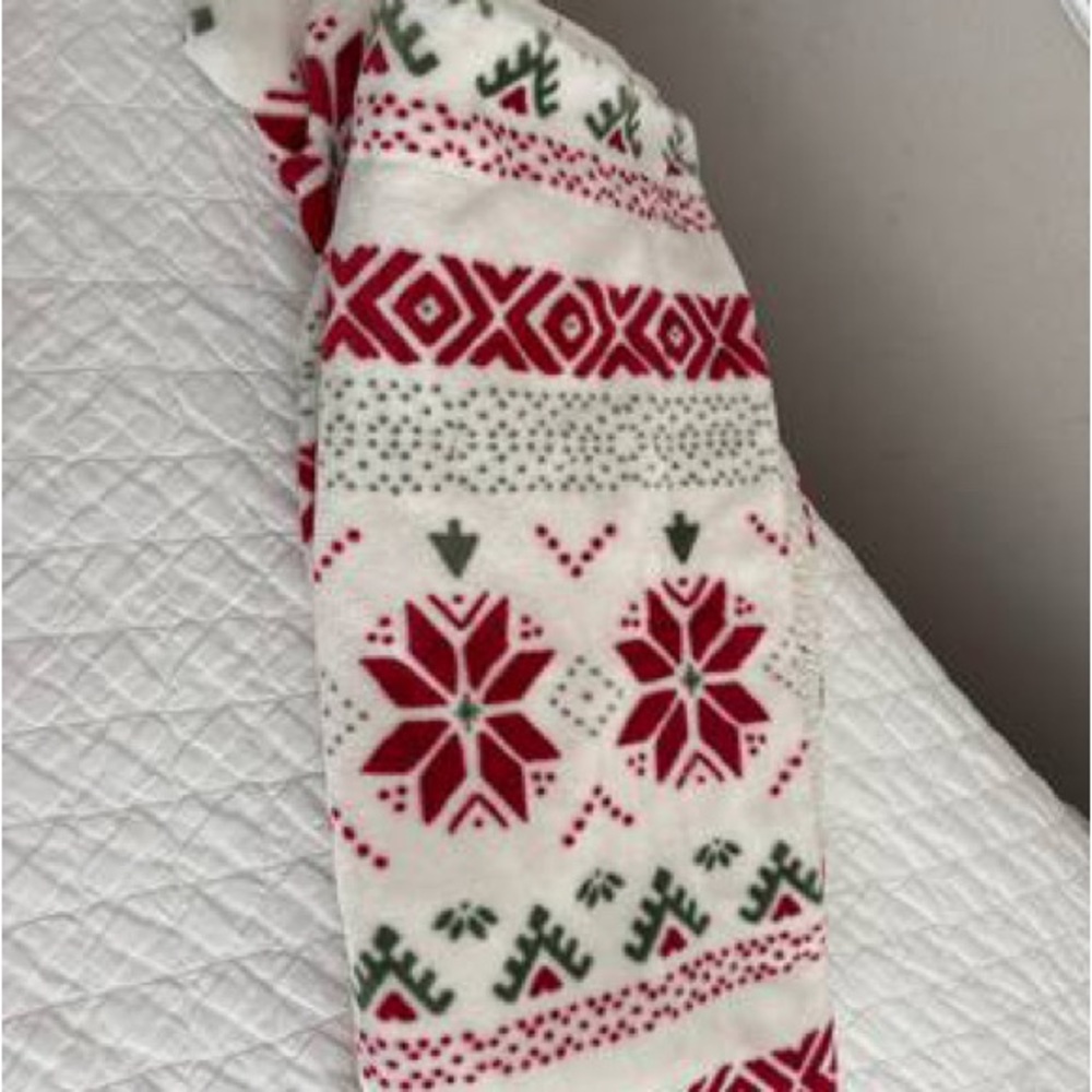 Festive Red and Green Holiday Blanket